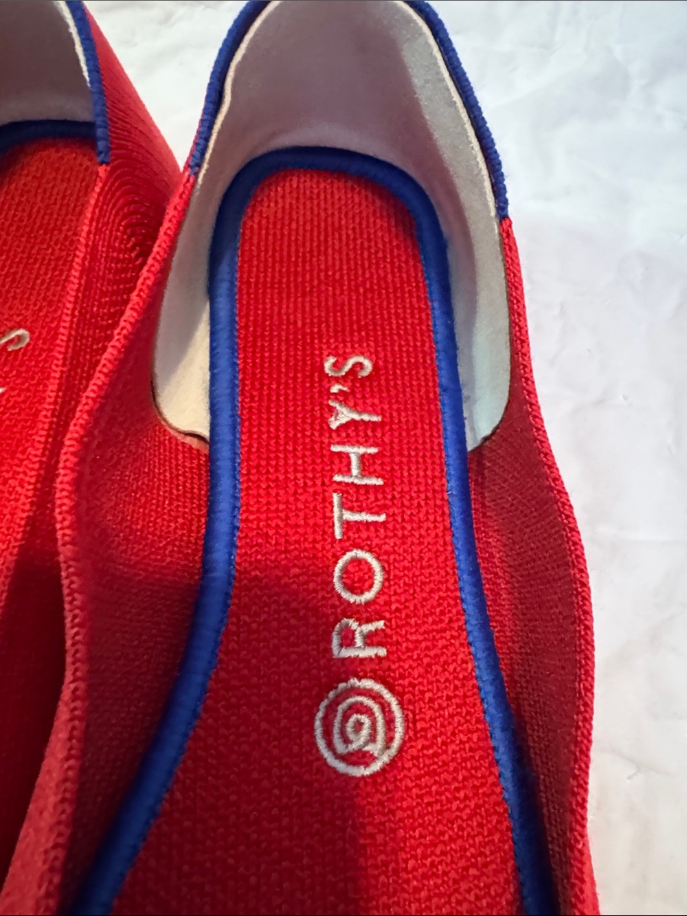 Rothy's Red Pointed-Toe Knit Slip-On Flats - Picture 5 of 6
